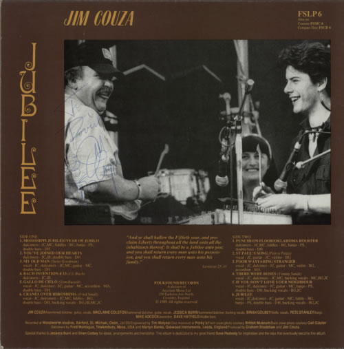 Jim Couza Jubilee - Autographed vinyl LP album (LP record) UK KV4LPJU591856