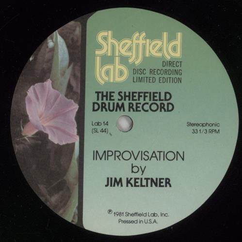 Jim Keltner The Sheffield Drum Record - EX vinyl LP album (LP record) US JK3LPTH871376