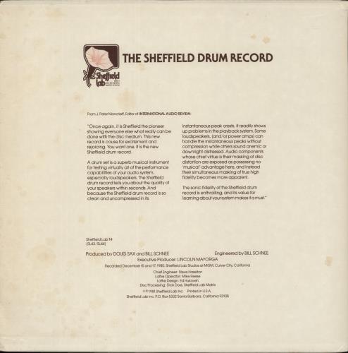Jim Keltner The Sheffield Drum Record - EX vinyl LP album (LP record) US JK3LPTH871376
