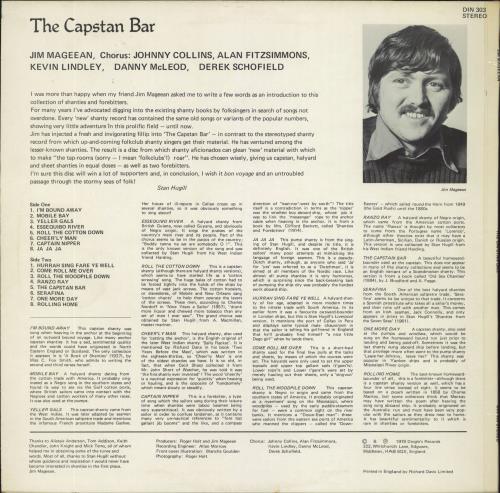 Jim Mageean The Capstan Bar vinyl LP album (LP record) UK J6YLPTH806866