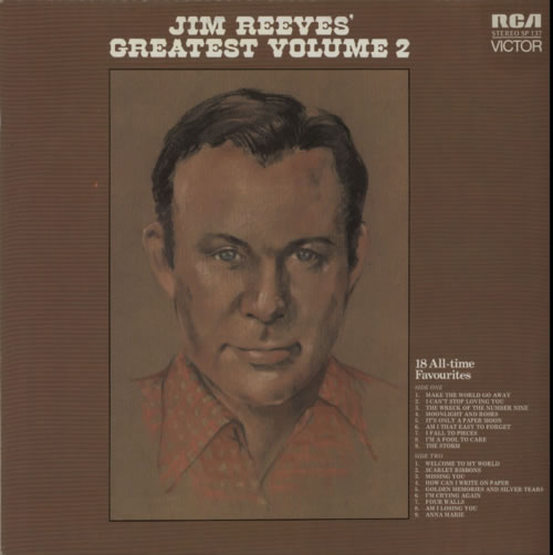 Jim Reeves Greatest Volume 2 vinyl LP album (LP record) Australian JB1LPGR611502