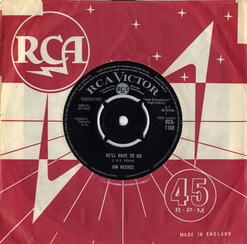 Jim Reeves He'll Have To Go 7" vinyl single (7 inch record / 45) UK JB107HE557239