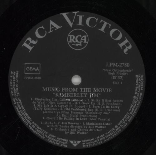 Jim Reeves Kimberley Jim vinyl LP album (LP record) German JB1LPKI863637