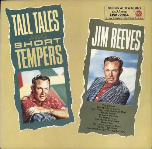Jim Reeves Tall Tales And Short Tempers vinyl LP album (LP record) German JB1LPTA863490
