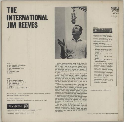 Jim Reeves The International Jim Reeves vinyl LP album (LP record) UK JB1LPTH688809