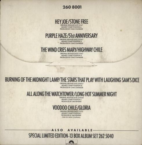 Jimi Hendrix 6 Singles Pack - EX 7" single box set UK HEN7XSI13542