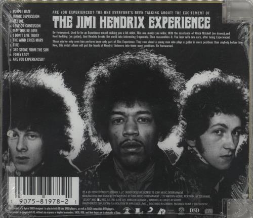 Jimi Hendrix Are You Experienced - Hybrid Super Audio CD - Sealed super audio CD SACD US HENSAAR760312