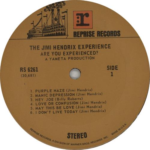 Jimi Hendrix Are You Experienced - Tan Label - shrink vinyl LP album (LP record) US HENLPAR672077