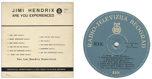 Jimi Hendrix Are You Experienced vinyl LP album (LP record) Yugoslavian HENLPAR412131