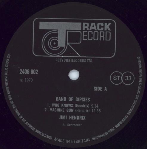 Jimi Hendrix Band Of Gypsys - 1st vinyl LP album (LP record) UK HENLPBA105277