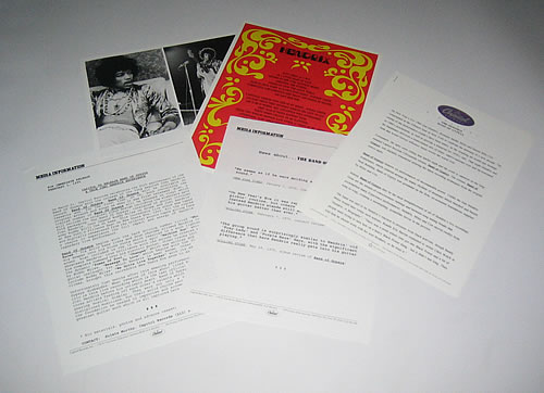 Jimi Hendrix Band Of Gypsys media press pack US HENPPBA191346