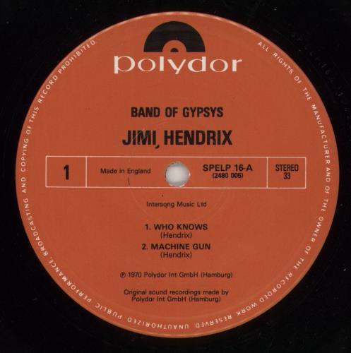 Jimi Hendrix Band Of Gypsys vinyl LP album (LP record) UK HENLPBA412350