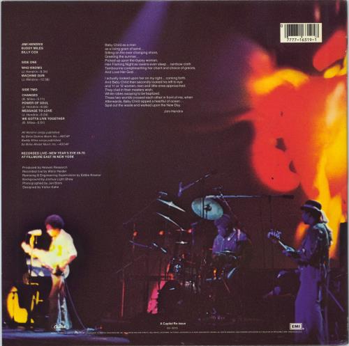 Jimi Hendrix Band Of Gypsys vinyl LP album (LP record) US HENLPBA770963