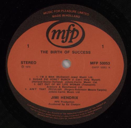Jimi Hendrix Birth Of Success vinyl LP album (LP record) UK HENLPBI337575