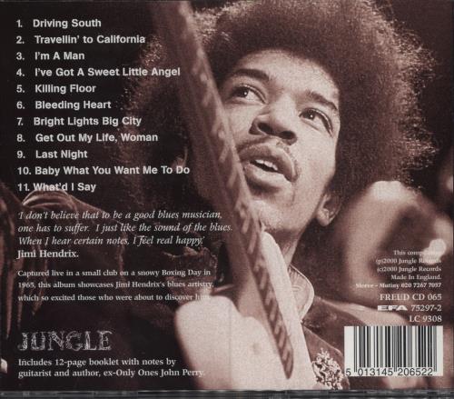 Jimi Hendrix Drivin' South CD album (CDLP) UK HENCDDR780531
