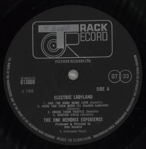 Jimi Hendrix Electric Ladyland - 1st - G 2-LP vinyl record set (Double LP Album) UK HEN2LEL616445