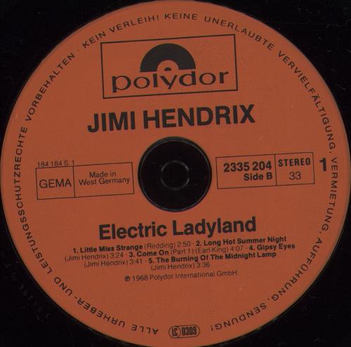 Jimi Hendrix Electric Ladyland 2-LP vinyl record set (Double LP Album) German HEN2LEL702479