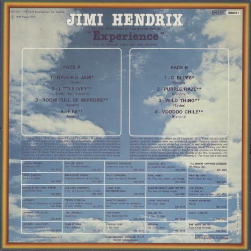 Jimi Hendrix Experience vinyl LP album (LP record) French HENLPEX117712