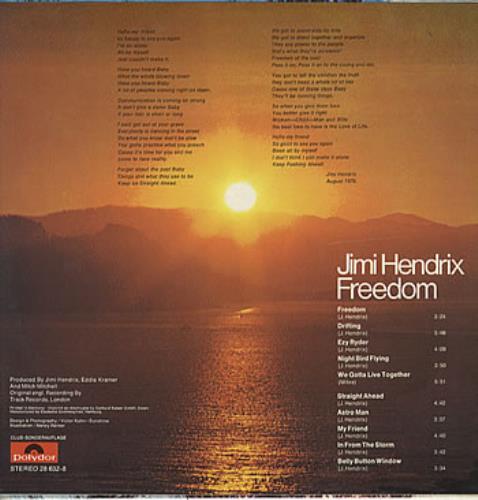 Jimi Hendrix Freedom vinyl LP album (LP record) German HENLPFR321025