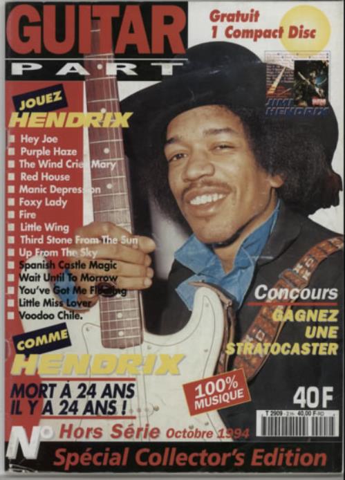 Jimi Hendrix Guitar Part + CD magazine French HENMAGU601724