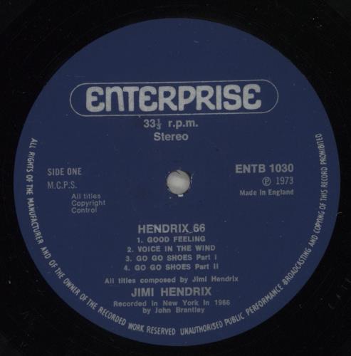 Jimi Hendrix Hendrix 66 vinyl LP album (LP record) UK HENLPHE701980