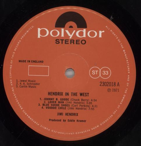 Jimi Hendrix Hendrix In The West - VG vinyl LP album (LP record) UK HENLPHE637759