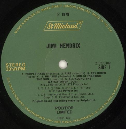 Jimi Hendrix Jimi Hendrix vinyl LP album (LP record) UK HENLPJI77092