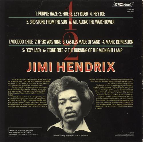 Jimi Hendrix Jimi Hendrix vinyl LP album (LP record) UK HENLPJI77092