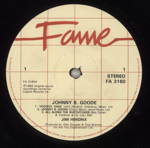 Jimi Hendrix Johnny B. Goode vinyl LP album (LP record) UK HENLPJO412411