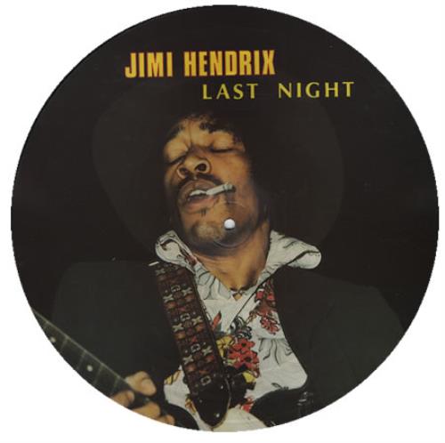 Jimi Hendrix Last Night picture disc LP (vinyl picture disc album) German HENPDLA412378