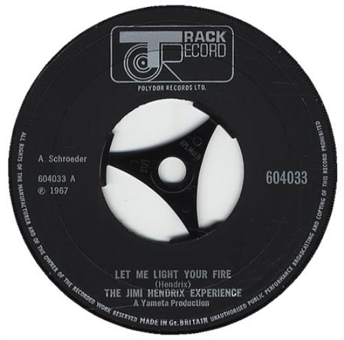 Jimi Hendrix Let Me Light Your Fire 7" vinyl single (7 inch record / 45) UK HEN07LE96459