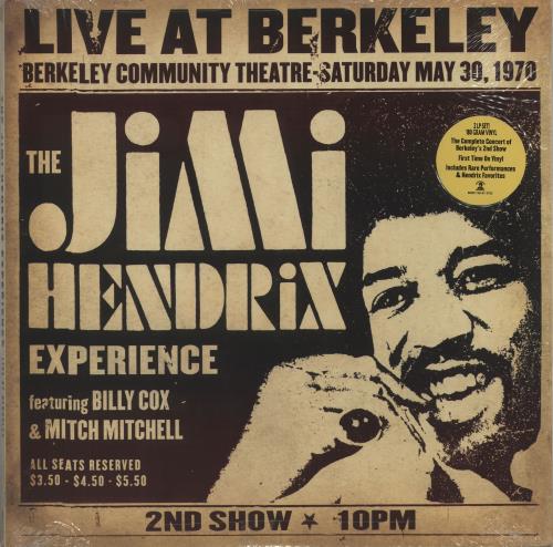 Jimi Hendrix Live At Berkeley - 180gm 2-LP vinyl record set (Double LP Album) US HEN2LLI608732