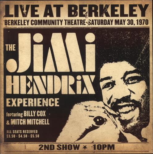 Jimi Hendrix Live At Berkeley 2-LP vinyl record set (Double LP Album) UK HEN2LLI831379