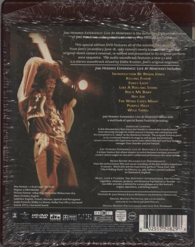 Jimi Hendrix Live At Monterey DVD UK HENDDLI479453