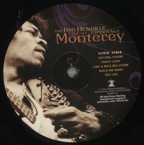 Jimi Hendrix Live At Monterey vinyl LP album (LP record) US HENLPLI535798
