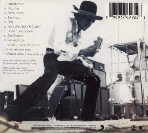 Jimi Hendrix Miami Pop Festival CD album (CDLP) UK HENCDMI785518