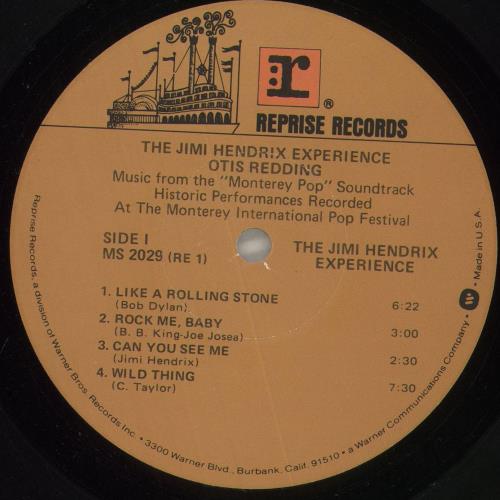 Jimi Hendrix Monterey International Pop Festival vinyl LP album (LP record) US HENLPMO739282