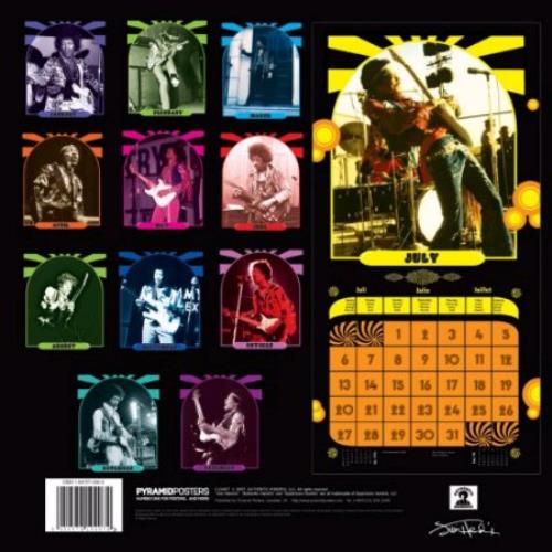 Jimi Hendrix Official Calendar 2008 calendar UK HENCAOF394377