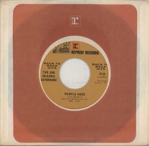 Jimi Hendrix Purple Haze 7" vinyl single (7 inch record / 45) US HEN07PU882022