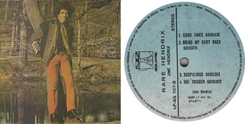 Jimi Hendrix Rare Hendrix vinyl LP album (LP record) Brazilian HENLPRA343282