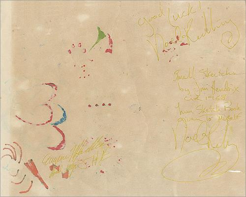Jimi Hendrix Small Sketches artwork UK HENARSM497889