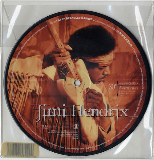 Jimi Hendrix Star Spangled Banner 7" vinyl picture disc (7 inch picture disc single) US HEN7PST142201