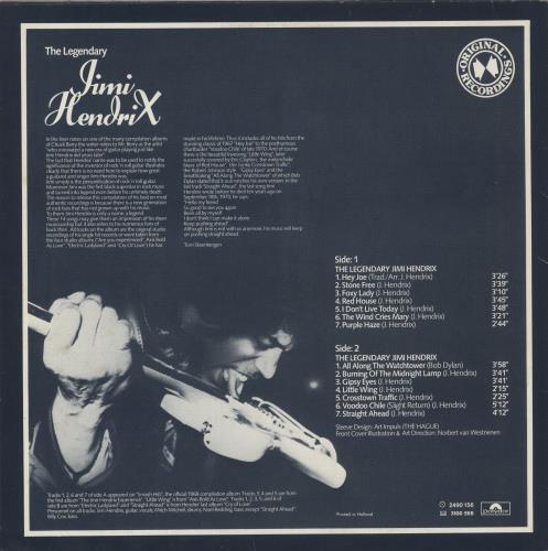 Jimi Hendrix The Legendary Jimi Hendrix vinyl LP album (LP record) Dutch HENLPTH421276
