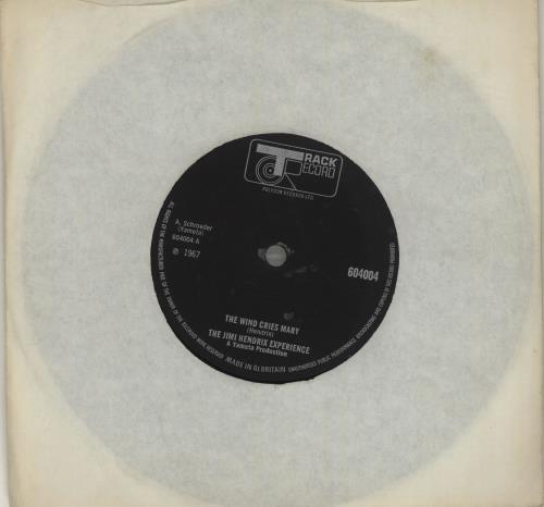 Jimi Hendrix The Wind Cries Mary - Solid 7" vinyl single (7 inch record / 45) UK HEN07TH81397
