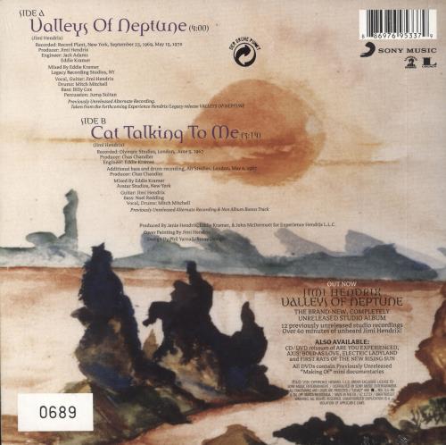 Jimi Hendrix Valleys Of Neptune - Mispress - Sealed 7" vinyl single (7 inch record / 45) UK HEN07VA633258