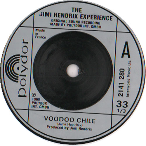 Jimi Hendrix Voodoo Chile - Injection Moulded 7" vinyl single (7 inch record / 45) French HEN07VO585422
