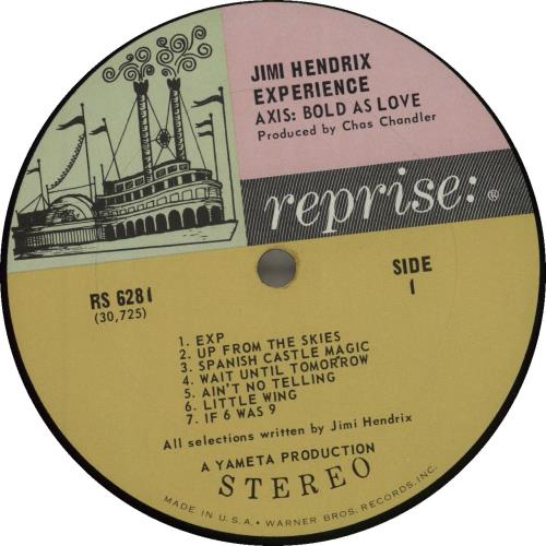 Jimi Hendrix Axis Bold As Love 1st EX US vinyl LP album (LP record