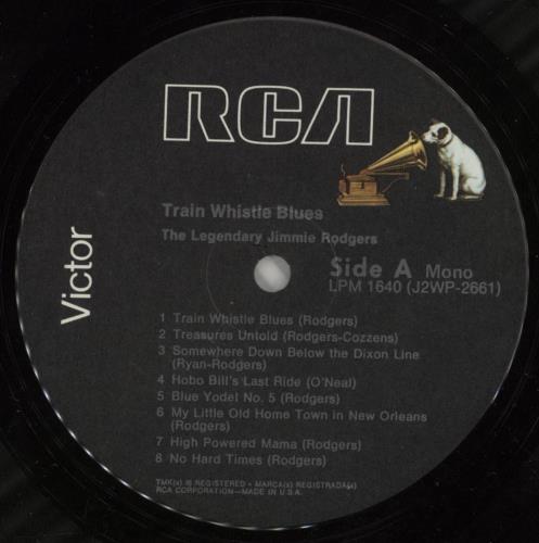 Jimmie Rodgers (Country) Train Whistle Blues vinyl LP album (LP record) US JBBLPTR868950