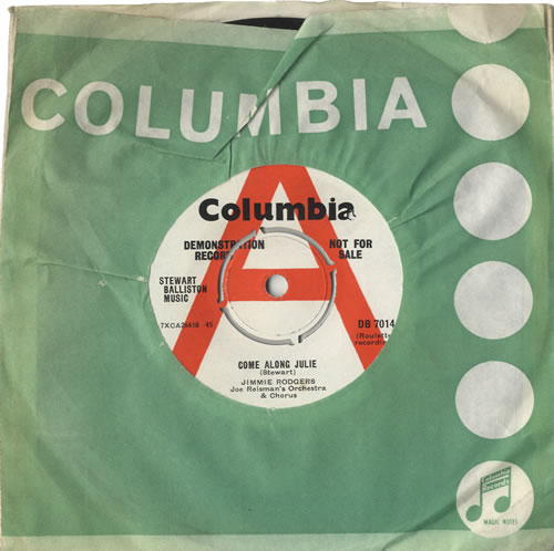Jimmie Rodgers (Rock & Roll) Come Along Julie 7" vinyl single (7 inch record / 45) UK J1R07CO472561