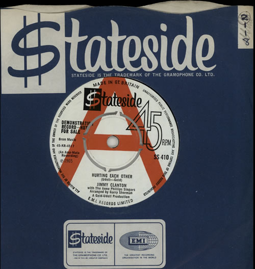 Jimmy Clanton Hurting Each Other 7" vinyl single (7 inch record / 45) UK JCN07HU571777